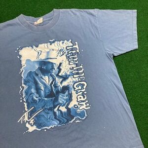 Vintage Tim McGraw Shirt Mens L Blue 1997 Concert Tour I Like It I Love It 90s